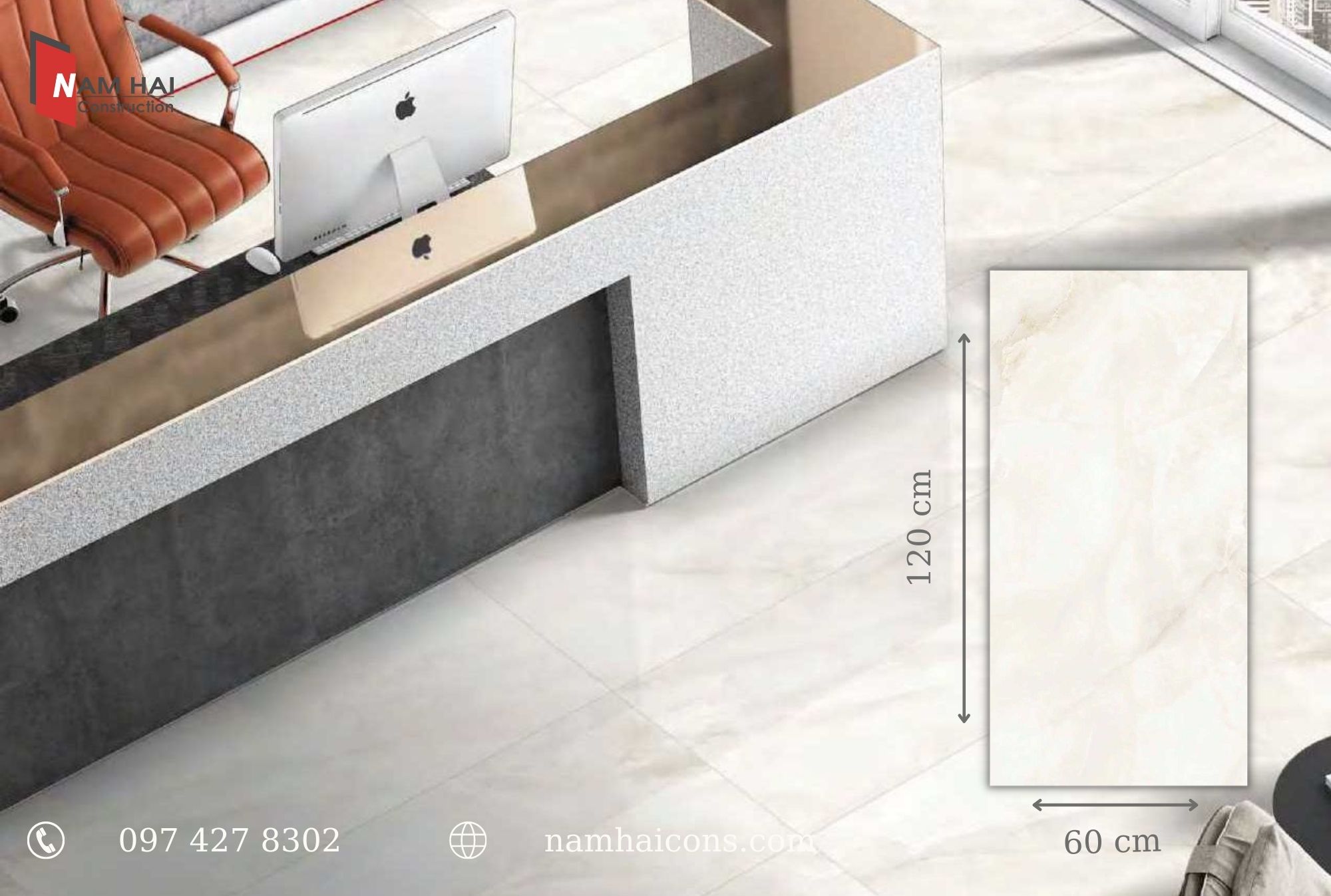 Gạch Ấn Độ Scapehive 600 x 1200 - Onyx Mellow Bianco SG 6214 2 30 2