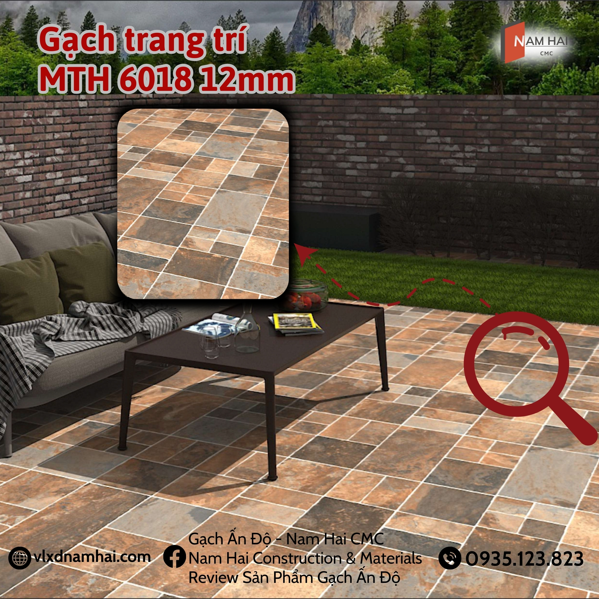 Gạch Trang Trí Ấn Độ MTH 6018 12mm 3 Gạch Ấn Độ MTH 6018 sở hữu thiết kế vân đá marble tự nhiên với gam màu kem trung tính, phù hợp với nhiều phong cách kiến trúc từ hiện đại, tối giản đến cổ điển. Đường vân được xử lý công phu, sắc nét và hài hoà, tạo cảm giác gần gũi thiên nhiên nhưng vẫn giữ được vẻ đẳng cấp.